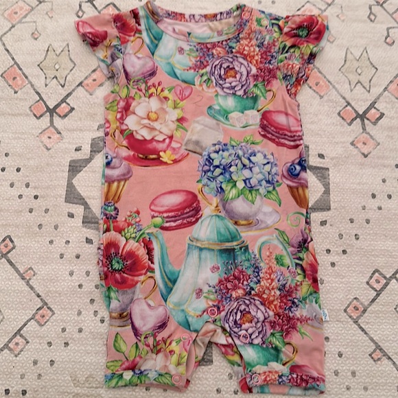 Posh Peanut Other - Posh Peanut Paris Tea Macaron Summer Romper